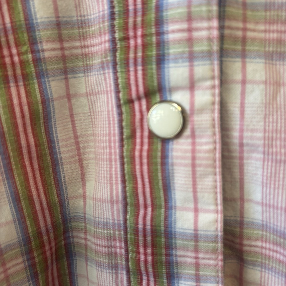 Panhandle Slim Women's Western Button-Down Shirt,‎ One X Pink Plaid Pearl Snap - Picture 4 of 5